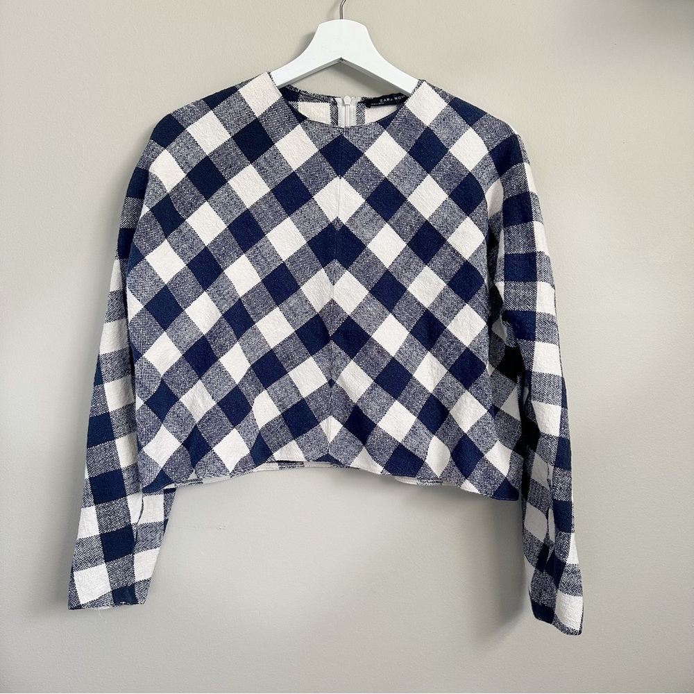 ZARA long sleeve crop top